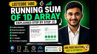 LeetCode 1480: Running Sum of 1D Array Explained in C++ | Step-by-Step