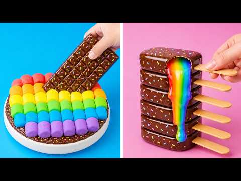 🌈 Ultimate Rainbow Marshmallow Cake | So Easy Chocolate Cake & Dessert Ideas by Tasty Plus