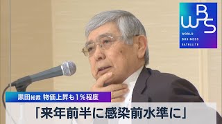 「来年前半に感染前水準に」 黒田総裁 物価上昇も１％程度（2021年11月15日）