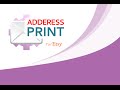 Etsy Address Print chrome extension