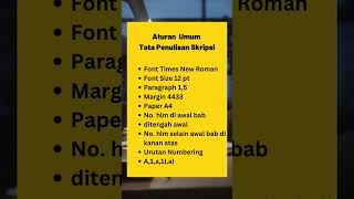 ATURAN UMUM TATA PENULISAN SKRIPSI ‼️#mahasiswaakhir #skripsi #anakkuliah #curhatanmasiswa ATURAN UMUM TATA PENULISAN SKRIPSI ‼️#mahasiswaakhir #skripsi #anakkuliah #curhatanmasiswa