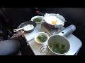 【ASMR】車内で無言で朝ご飯を作って食べる