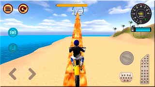 Dirt Bike Games Android Gameplay - Motocross Beach Jumping 2 Walkthrough screenshot 1