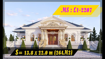 L1- 2207 BIỆT THỰ 1 TẦNG TÂN CỔ ĐIỂN TỎA SÁNG THU HÚT MỌI ÁNH NHÌN VỚI VẺ ĐẸP SANG TRỌNG ĐẲNG CẤP