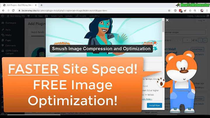 Compress & Optimize Images Free Wordpress SMush Plugin Review Setup Tutorial