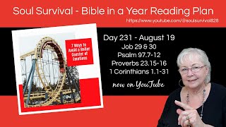 Day 231 "7 Ways to Avoid a Roller Coaster of Emotions" - Bible in a Year - August 19
