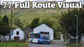 FULL ROUTE VISUAL  77  Keswick to Buttermere to Keswick  Stagecoach Cumbria 48001 (YJ15AMV)