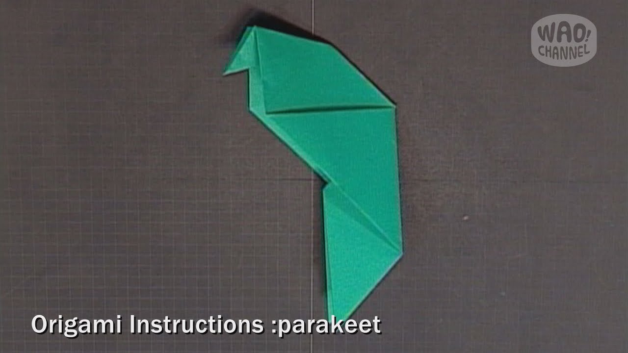 折り紙 折り方 インコの折り方 Youtube