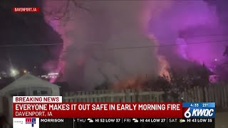 Crews respond to kitchen fire at Davenport home Thursday morning