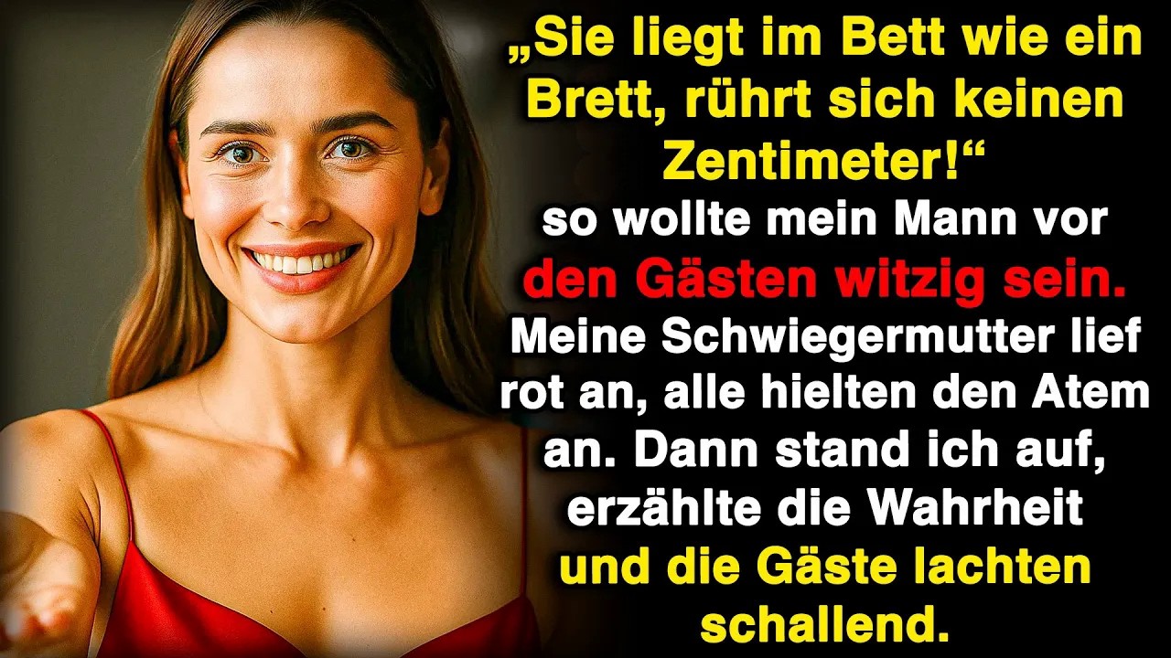 „Wie ein Brett im Bett! Sie bewegt sich nicht mal!“ – mein Mann riss diesen Spruch vor allen Gä