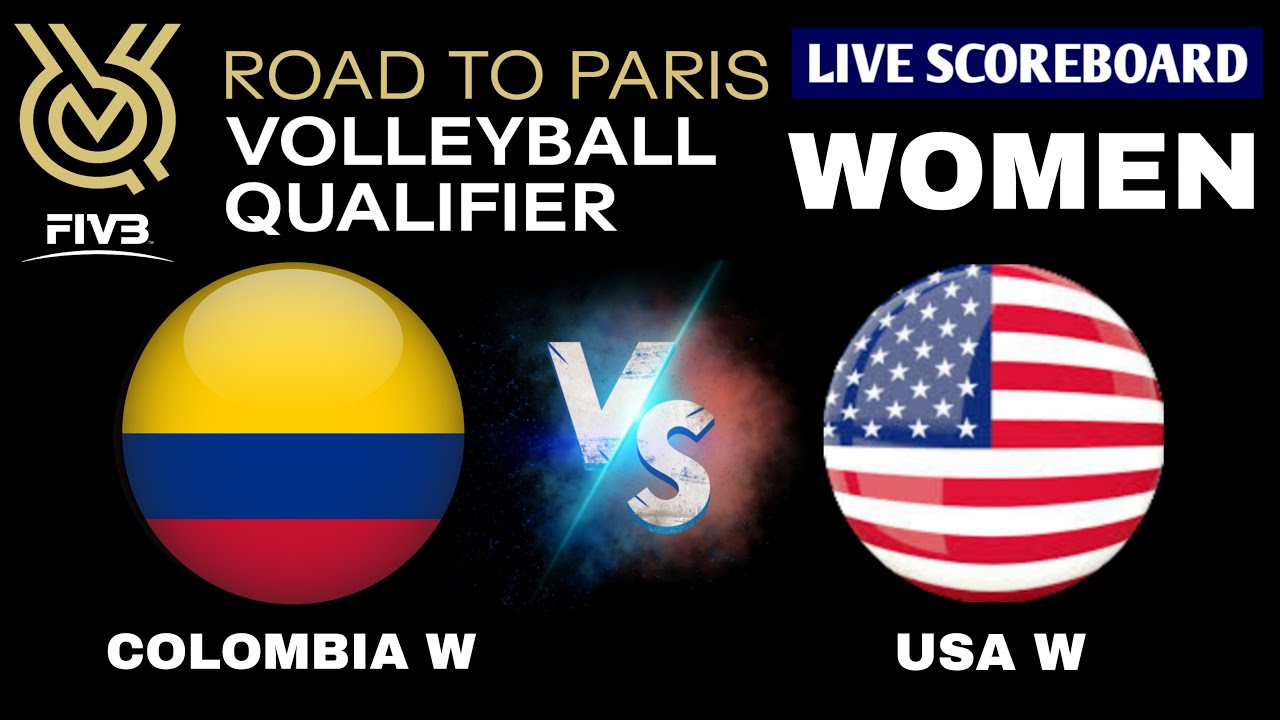 USA vs Colombia Olympic Qualifyers Womens Volleyball Live Scoreboard