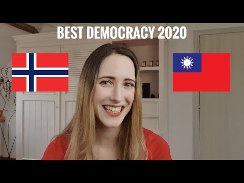 Best democracy in 2020  - 台灣民主 Taiwan, China and Norway's democracy index score