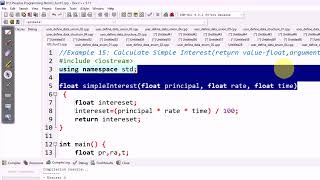 Lecture-74| How to Calculate Simple Interest| User Define Functions| Pashto