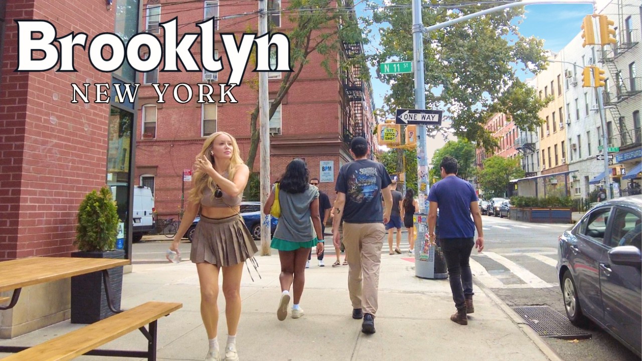 New York, Amerika Serikat | Brooklyn | Tur Jalan Kaki 4K