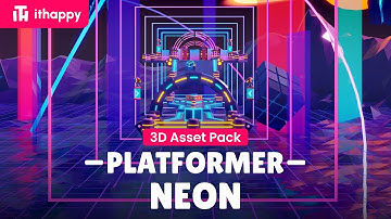 Platformer 10 Neon - 3D Low Poly Asset Pack for Games