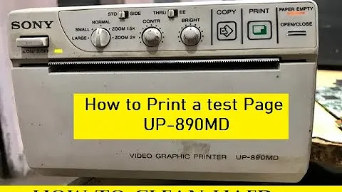 Test Page Printing & Head Cleaning ( SONY, UP-890MD )