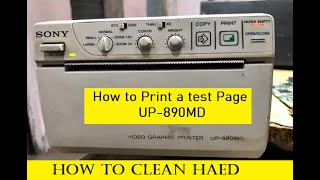 Test Page Printing & Head Cleaning ( SONY, UP-890MD )