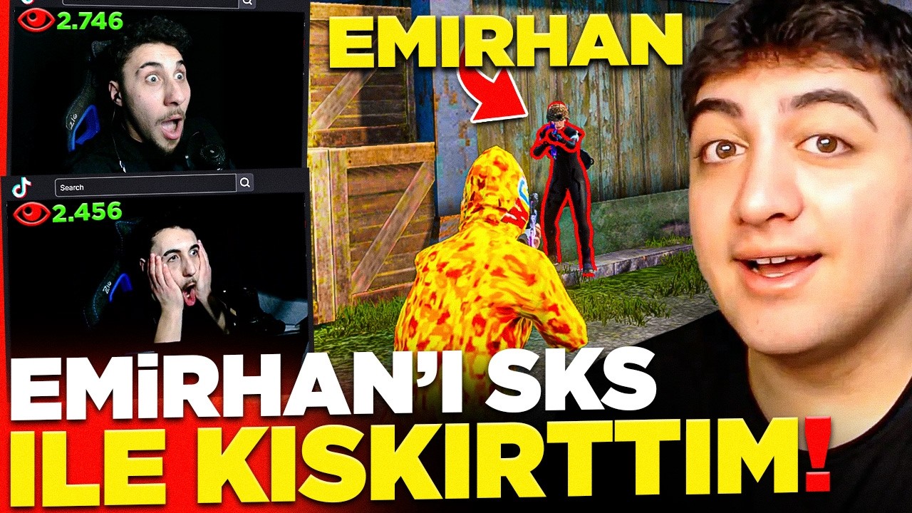 BANA SALLAYIP TEHDİT EDEN EMİRHAN'I SKS İLE TROLLEYİP KIŞKIRTTIM! | PUBG Mobile