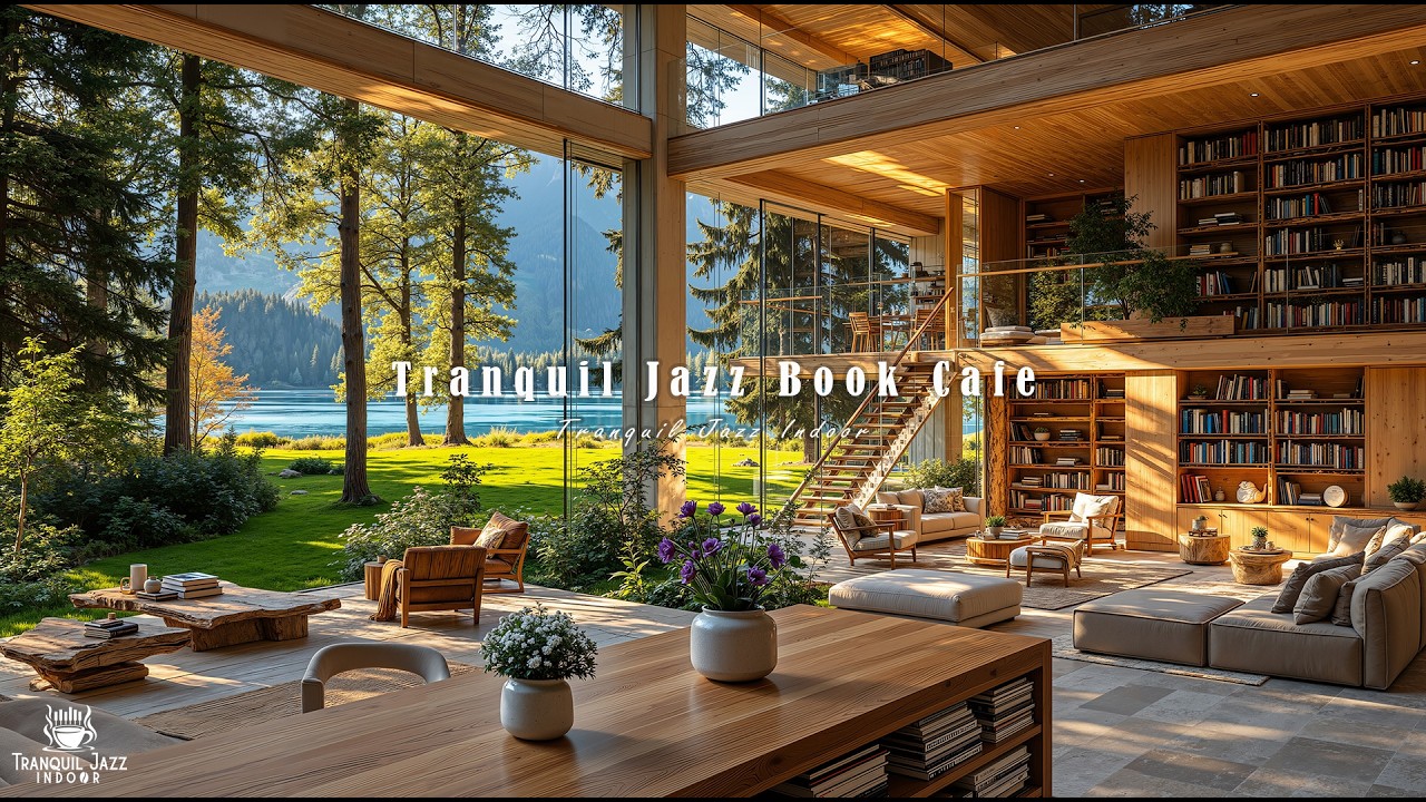 Tranquil Jazz in Quiet Book Cafe Ambience | Peaceful Atmosphere with Calm Jazz Music for Focus