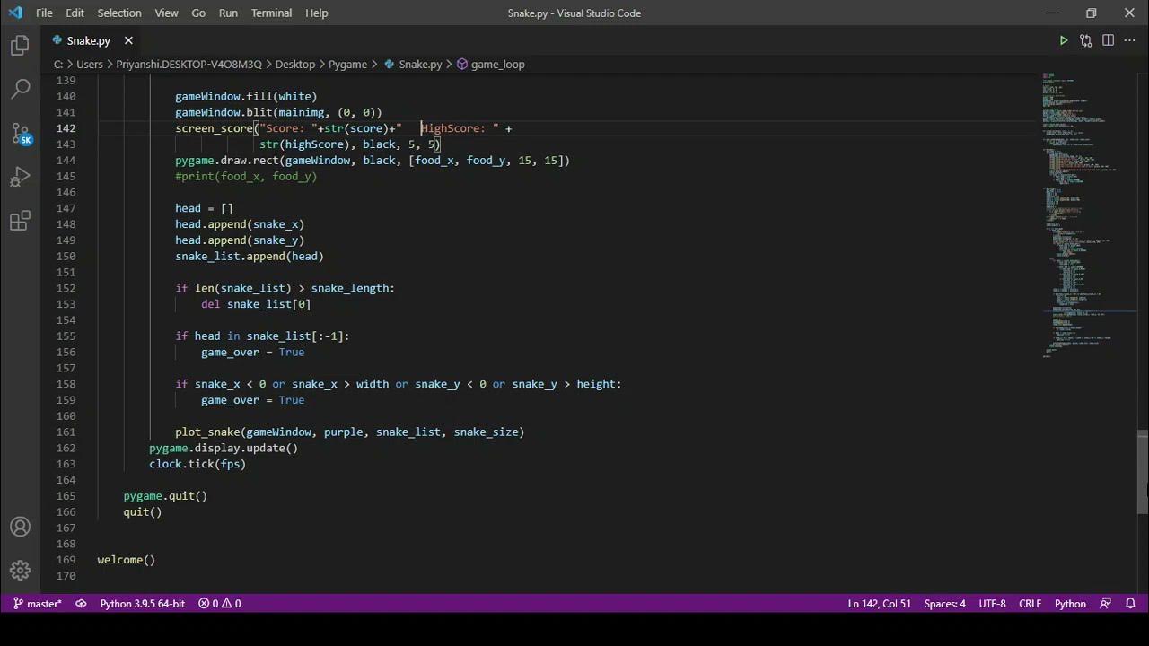 Code in Place 2021 Final Project | Snake using pygame. - YouTube