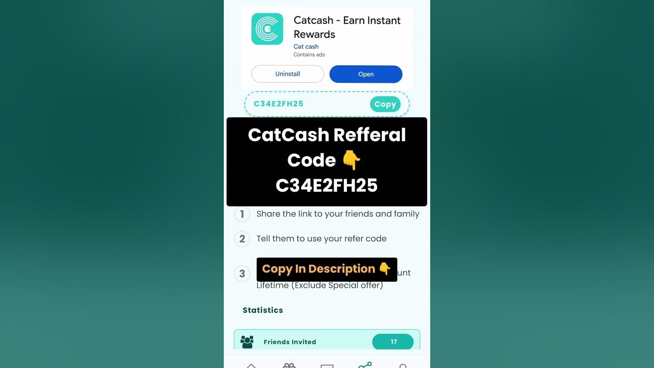 catcash-app-refferal-code-catcash-refer-and-earn-app-shorts-catcash