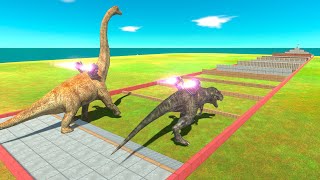 Dinosaur Power Tournament with Jet Engines - Animal Revolt Battle Simulator