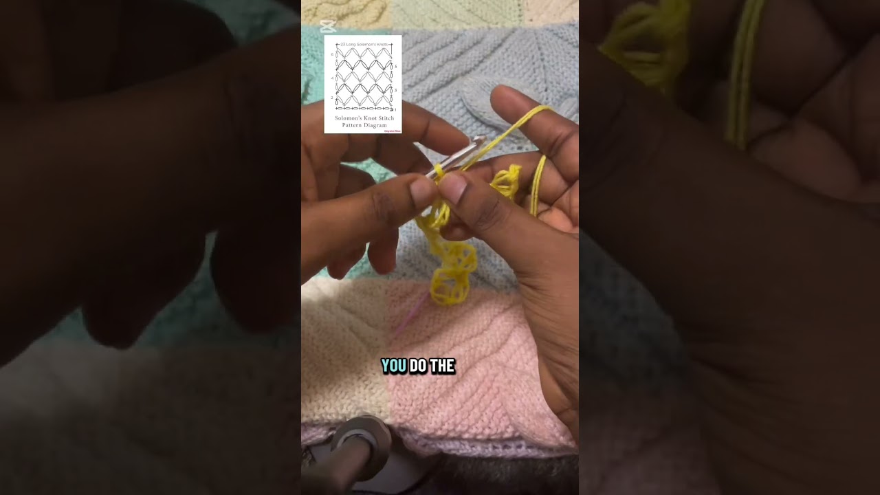 How to crochet Solomon knot stitch 