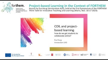 Project-based Learning in the Context of FORTHEM: Keynote by Eva Haug