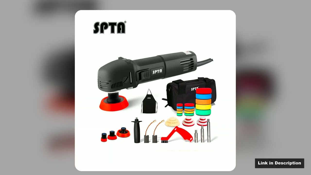 SPTA 3 Polishing Machine Mini Car Polisher Home DIY Auto Micro Rotary Polisher with 29pcs Car