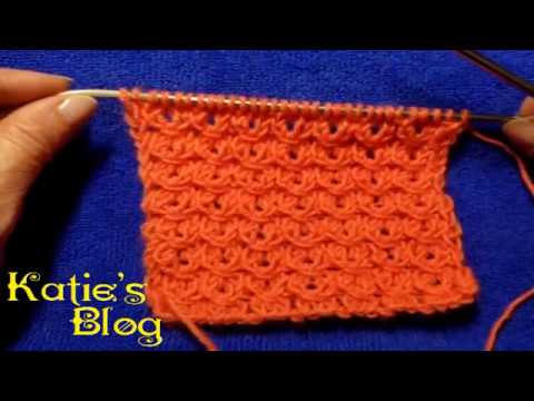 Knitting pattern with twisted loops - ქსოვა თვლების გადაადგილებით