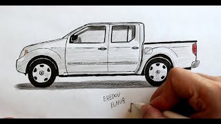 Как нарисовать машину Пикап * Любительская работа * (Ehedov Elnur) How to Draw a Car