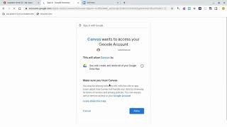 Register Google Drive in Canvas