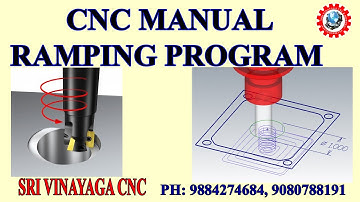 CNC RAMPING MANUAL PROGRAM  - CNC PROGRAMMING IN TAMIL - CNC MACHINE OPERATOR TAMIL