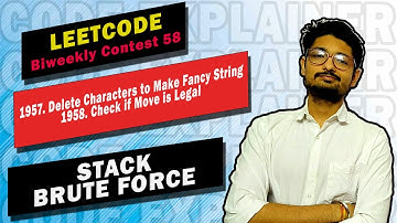 Leetcode biweekly Contest 58 | Problem 1957 , 1958 | LEETCODE