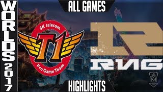 SKT vs RNG Highlights ALL GAMES - Worlds 2017 Semifinals SK Telecom T1 vs Royal Never Give Up Up