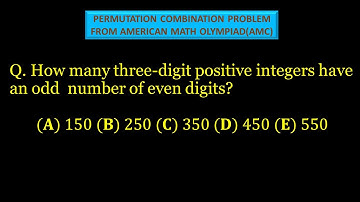 A nice Permutation and combination problem from American math olympiad(AMC 10) || PnC Question