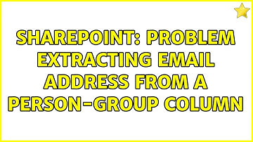 Sharepoint: Problem extracting email address from a person-group column