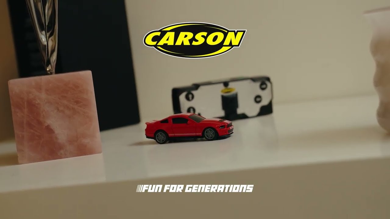 Carson Nano Racer 1:60 Ford Mustang Shelby GT500 Blu – Auto Telecomandata 2,4 GHz Per Bambini, Pronta All'uso