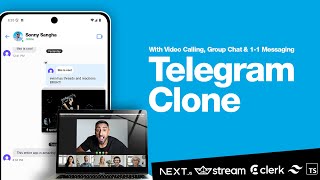 🔴 Lets build a Telegram 2.0 Clone with Next.js! (Video Calling, Group & 1-1 Chat, Stream, Clerk, TS)