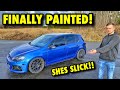 Rebuilding A WRECKED And MODDED 2012 MK6 Volkswagen Golf R From COPART Part 8! (ITS PAINT TIME!)