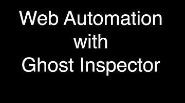 Web automation with Ghost Inspector