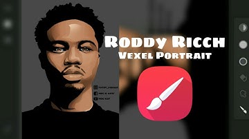 Roddy Ricch | Vexel Portrait |Color pick | Pure Shape+masking  | Infinite Painter | POK n ARTS