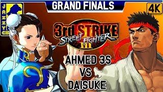 3rd Strike - Grand Finals - Ahmed3S (Chun Li) vs Daisuke (Ryu) Jazzy Circuit Ranbat [4k/60fps]