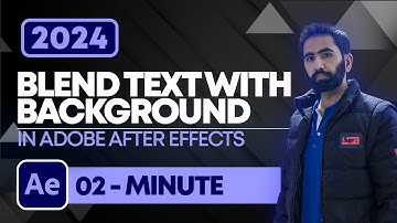 How To Blend Text with Background in After Effects 2024 | Text and Background Fusion