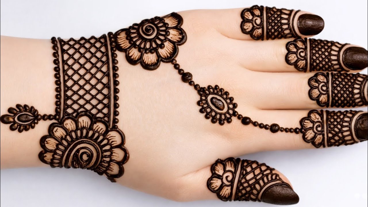 Very easy and stylish backhand simple mehndi|| easy mehndi design|| Backhand mehandi design|| mehndi