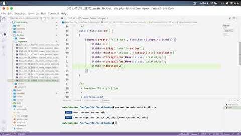 Laravel 10 Hotel Booking Management System - Create Facility Migration