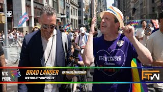 Todd interviews NYC Comptroller, Brad Lander at the 2025 NYC Pride March on 5th Ave I NYC