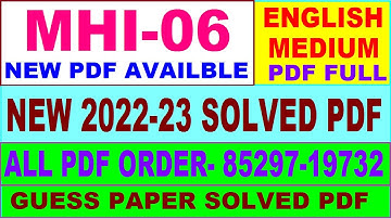 mhi 06 solved assignment 2022-23 / mhi 6 solved assignment in English / ignou ma history solved