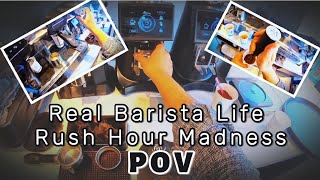A Full Hour of Non-Stop Coffee Orders ☕ | Real Barista Life During Rush Hour
