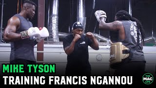 Mike Tyson teaches Francis Ngannou body shot (Full Open Workout)